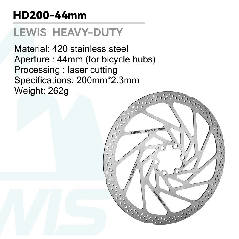 Lewis Heavy Duty Disc Brake Rotor 2.3mm 6 - Bolt - Biking Roots