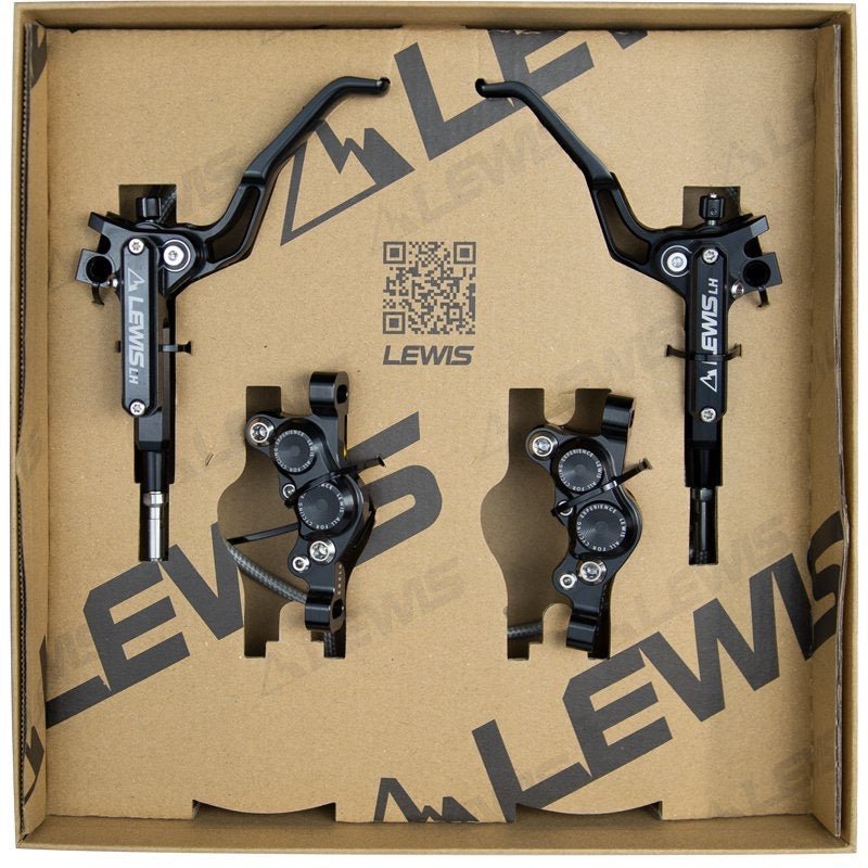 Lewis LH4 Axial Cylinder 4 Piston Hydraulic Disc Brake Set - Biking Roots