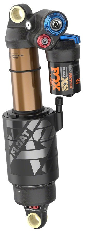 FOX FLOAT X2 Factory Rear Shock - Metric, 210 x 55 mm, 2-Position Lever, Kashima Coat - Biking Roots